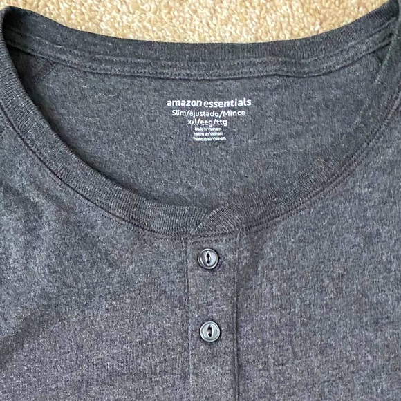 Amazon Essentials Men’s Slim Fit Henley Shirt NWT - Picture 4 of 4